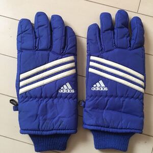 手袋 グローブ スキーグローブ スノーボードグローブ アディダス adidas 青 13-14才 てぶくろ