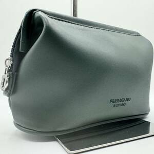 ■1円■新品未使用■Salvatore Ferragamo サルヴァトーレフェラガモ ガンチーニ セカンドバッグ クラッチ ロゴ ポーチ ビジネス メンズ 