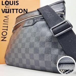 【鑑定済】ルイヴィトン LOUIS VUITTON ダミエグラフィット トマス ショルダーバッグ サコッシュ N58028 肩掛け鞄 メンズ チャコールグレー