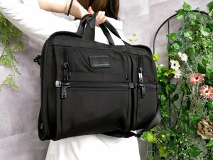 ●超美品●TUMI トゥミ●メンズ●26108DH●ALPHA●FXTバリスティック ナイロン カーフ レザー 本革●2way ブリーフケース●黒●A4●Js46467