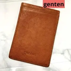 genten ゲンテン　薄型パスケース、ブラウン　3ポケット　⑩