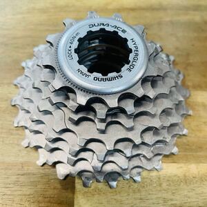 【美品】 シマノ CS-7401 DURA-ACE 8s カセット スプロケット CS-7400 12-25T 74デュラ HG 8速 ビンテージ オールド クリーニング済 摩耗少