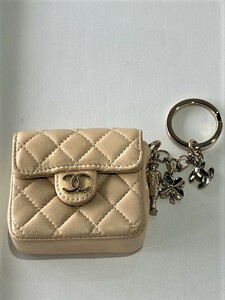 【ITLUDIBEFUNW】CHANEL シャネル ココマーク ミニミニ マトラッセ チャーム キーチェーン 付属品あり