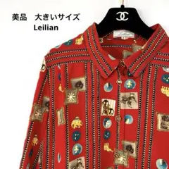 69 美品　大きいサイズ　Leilian アジアン　ブラウス