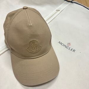 【新作】【美品】 MONCLER モンクレール キャップ 帽子ベージュ　ユニセックス