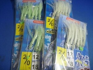 一網打尽！タチウオサビキ　6本針　4セット、タコベイト６個・サワラ・太刀魚サビキ4、頻繁に棚が変わる太刀魚を効率的に攻略する