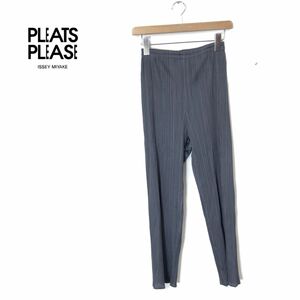 1O1470-D◆ PLEATS PLEASE ISSEY MIYAKE プリーツプリーズ プリーツパンツ イージーパンツ レディース◆size4 グレー ポリエステル