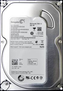 SEAGATE ST3320418AS ディスク容量:320GB SATA300 HDD 2009年製造 (Cristal DiscInfo 正常) 使用時間 3580H (管:EH101