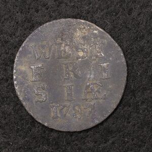 【令和コイン】KM#106/オランダ共和国 西フリースラント 2 Stuiver銀貨（1772）インドネシア発掘品 [E1571]コイン