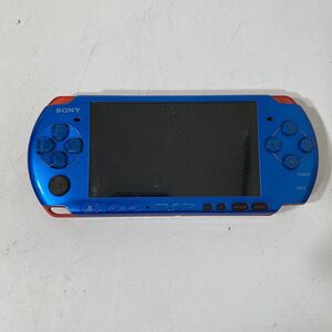 【送料無料】PSP 本体 PSP-3000 ver6.60 動作確認/初期化済み ブルー レッド AAR0628/S0073/1219