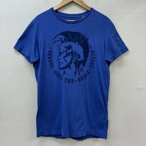 ディーゼル ONLY THE BRAVE ブレイブマン ロゴ プリント クルーネック Tシャツ Tシャツ M 青 / ブルー