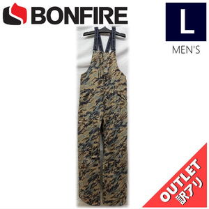 【OUTLET】 BONFIRE REFLECT BIB PNT カラー:CAMO Lサイズ メンズ スノーボード スキー パンツ PANT アウトレット