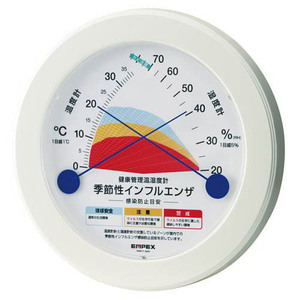 まとめ得 EMPEX 感染防止目安 温度湿度時計 「TM-2582季節性インフルエンザ 感染防止目安温度・湿度計」 TM-2582 x [2個] /l