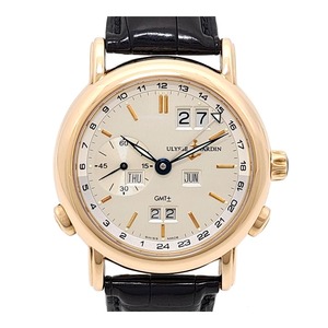 ユリスナルダン GMT+- パーペチュアル 326-22 自動巻き ピンクゴールド メンズ Ulysse Nardin 中古 【時計】