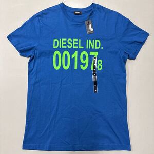 ディーゼル DIESEL トップス Tシャツ メンズ 00SASA 0AAXJ-900 Mサイズ ブルー 青 未使用 半袖 