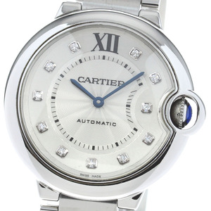 カルティエ CARTIER WE902075 バロンブルー 36ｍｍ 11Pダイヤ 自動巻き ボーイズ _735757