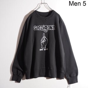 P6027P　▼sacai サカイ × Mark Gonzales マークゴンザレス▼ 24AW sacaigonz Pullover スウェット ブラック 5/2XL 24-0818S rb mks