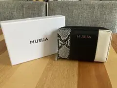 MURUA レディース二つ折り財布 ホワイト/グレー/ブラック