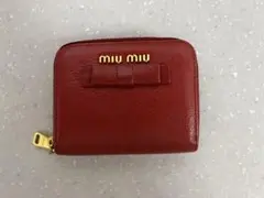 miu miu ❤︎ミュウミュウ  マドラスレザーリボンコインケース