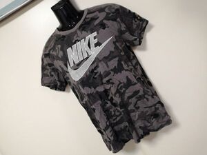 kkyj5167 ■ NIKE ■ ナイキ Tシャツ カットソー トップス 半袖 迷彩 カモフラージュ コットン グレー L