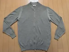 John Smedley ジップアップ　ボンバージャケット　ウール　M グレー