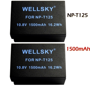 NP-T125 [新品]2個セット 互換バッテリー 1500mAh 純正充電器で充電可能 残量表示可能 純正品と同じよう使用可能 FUJIFILM GFX 50S GFX 100