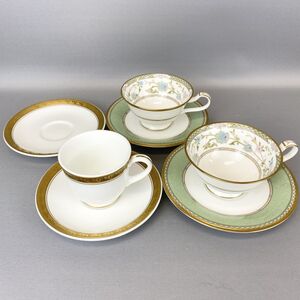 L18OI8 Noritake ノリタケ カップ＆ソーサー 3客 1点 まとめ 9983 金縁 YOSHINO ヨシノ 花柄