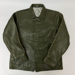 テンダーロイン ショップ限定 レザージャケット H グリーン サイズ M tenderloin LEATHER JKT H GREEN size M 12aw 新品 未使用保管品