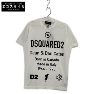 DSQUARED2 ディースクエアード 20SS ホワイト 半袖ロゴTシャツ S74GD0746 ホワイト S トップス コットン メンズ 中古