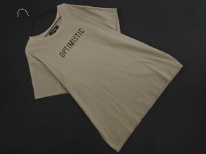 UNTITLED アンタイトル プリント Tシャツ size44/カーキ ■◆ ☆ efc5 レディース