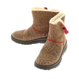 【中古】アグ UGG W I HEART KNOTTY レオパード柄 ムートンブーツ 【サイズ6】