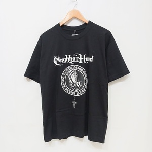 未使用品 NEIGHBORHOOD ネイバーフッド 23SS NH.TEE SS-11 フロントロゴプリント半袖Tシャツ カントソー ブラック 231PCNH-ST11