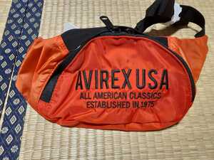 【新品】AVIREX ボディーバッグ 36×12×5cm オレンジ