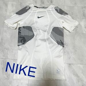 ２回着用　NIKE PRO HYPERSTRONG　コンプレッション　Tシャツ　Ｌサイズ　ホワイト　アメフト　サッカー