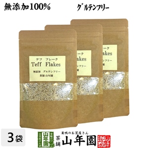 健康食品 無添加100% テフ フレーク 60g×3袋セット そのまま食べられるホワイトテフ 送料無料