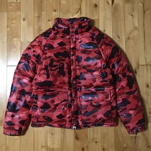 ★NFS限定★ シープスキン レザー ダウンジャケット Lサイズ a bathing ape BAPE camo Leather Down Jacket エイプ ベイプ NIGO m13966