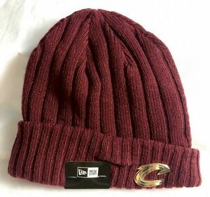 NEWERA ニューエラ NBA Cleveland Cavaliers キャバリアーズBadge Slick Knit ニットキャップ ,フリー サイズ