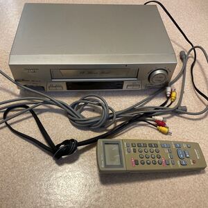 SHARP ビデオデッキ VC-HG800 VHS 通電のみ確認 リモコンジャンク