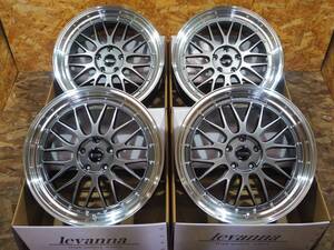 ★新作★19inch 8.5J+40 5H114.3 levanna V10-EX メッシュ深リム ドレスアップ 新品ホイール 1台分 90系 ノア VOXY プリウスα ステップWGN