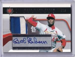 ボブ・ギブソン 30枚限定 直筆サインカード 2004 UPPER DECK ULTIMATE COLLECTION PATCH SIGNATURES BOB GIBSON AUTOGRAPH / TOPPS 以外