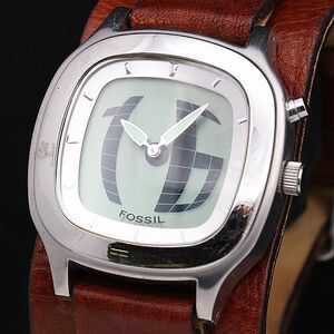 1円 稼動 良品 フォッシル QZ デジタル文字盤 メンズ腕時計 NGM 0209000 6ETY