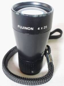 超小型単眼鏡 フジノン 4×25 ストラップ付 (長さ:約58mm/直径:約28mm)／Ultra small Monocular/ FUJI PHOTO OPTICAL FUJINON 4×25