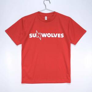 【送料無料】サンウルブズ/SUNWOLVES/ドライTシャツ/スーパーラグビー/レッド/Sサイズ