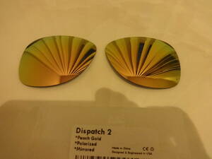 処分価格！★オークリー ディスパッチ 2用 カスタム偏光レンズ PEACH GOLD Polarized 新品　Oakley Dispatch 2 Sunglasses