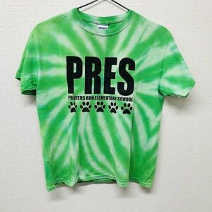(No.504)Tシャツ(サイズ：L)タイダイ柄緑/白