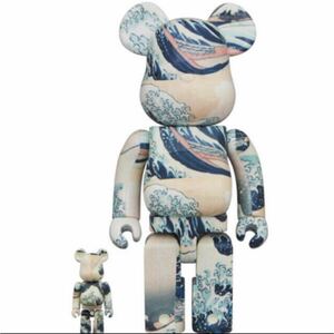 表参道ヒルズ購入 BE@RBRICK 葛飾北斎 神奈川沖浪裏 400% 100% MEDICOM TOY 25th ANNIVERSARY メディコムトイ 25周年 ベアブリック