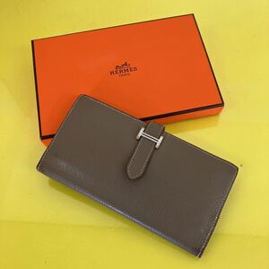  HERMES エルメス ベアン 長財布 刻印 箱付き 美品 ブランド 高級 おしゃれ おすすめ 綺麗 レザー 人気 マダム セレブ 本革 コインケース