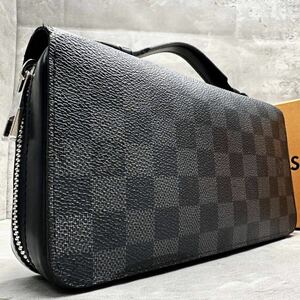 1円■最高級■ LOUIS VUITTON ルイヴィトン メンズ　ダミエ グラフィット ジッピーXL 長財布 トラベルケース オーガナイザー レザー 