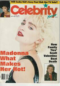 MADONNA　マドンナ　表紙雑誌　Celebrity Focus (1987)　US 雑誌　：　表紙＋記事