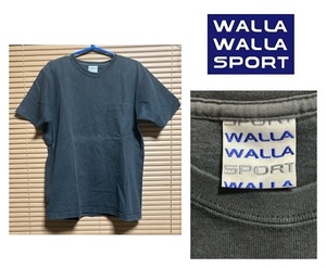 お勧め！！WALLA WALLA SPORT ワラワラスポーツ★MADE In U.S.A./黒/半袖Tシャツ/胸ポケットあり/M